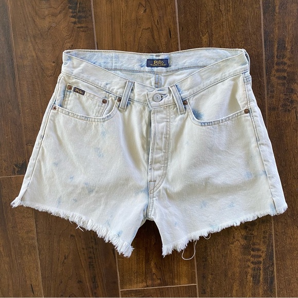 Polo By Ralph Lauren The Sprighton Boyfriend Short Denim Jean Shorts Size 25 - Picture 4 of 10